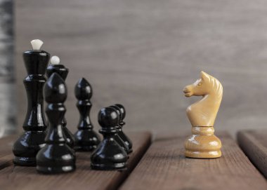 Satranç atı herkese karşı tek başına.