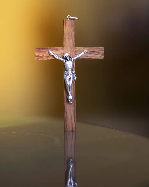 Crucifijo Madera Con Jesucristo Pascua — Foto de Stock