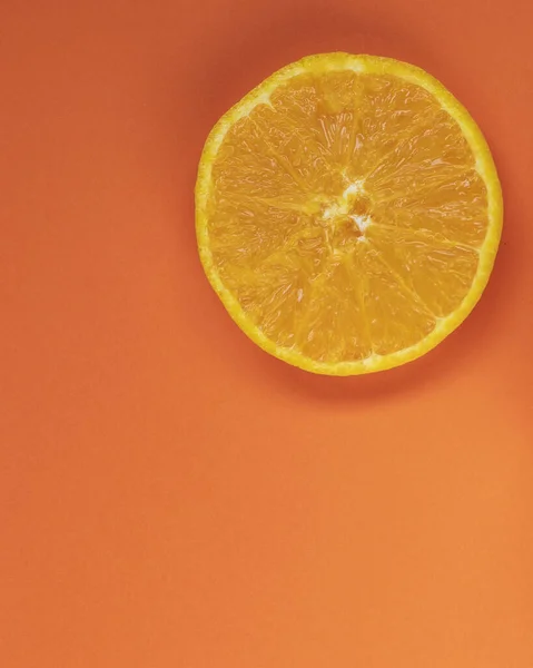 Creative Summer Pattern Made Oranges Pastel Orange Background Fruit Minimal — Stock Photo, Image