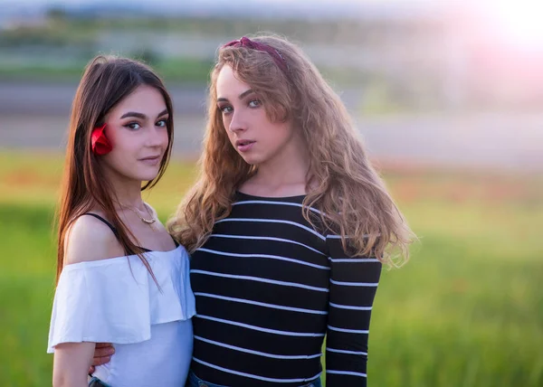 Vackra Unga Lesbiska Par Lika Rättigheter För Hbt Folket — Stockfoto