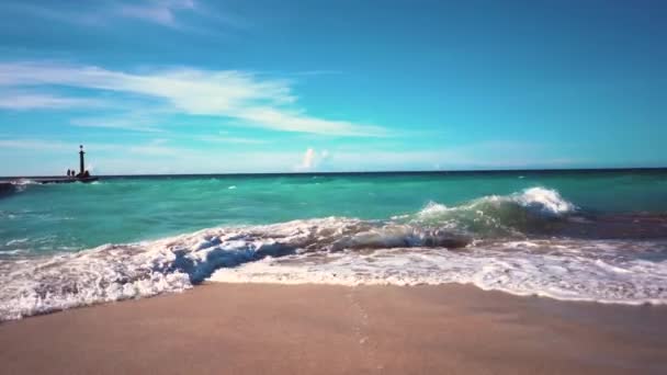 Olas en la orilla — Vídeo de stock