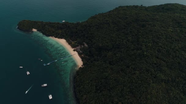 タイ コーラル島ドローン ショット — ストック動画