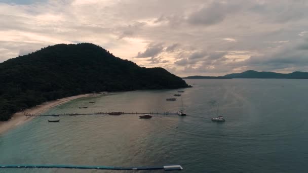 Thailand Coral Island Drone Shot — Stock Video