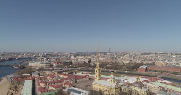 La Fortaleza de Pedro y Pablo, San Petersburgo — Vídeo de stock