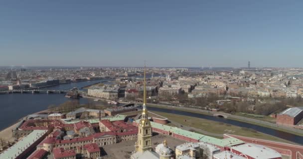 Закладені Петропавловська фортеці і фортеця Paul, Санкт-Петербург — стокове відео