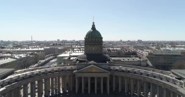 Catedral de Kazán, San Petersburgo aérea — Vídeos de Stock