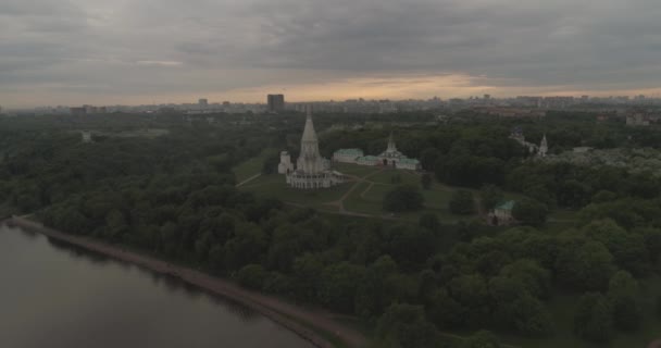 Manor of Kolomenskoye aerial — Stock Video