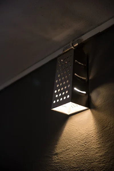 Diy kitchen grater and lamps — Stock Photo, Image