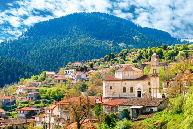 Baltessiniko village in Arcadia, Peloponnese, Greece clipart