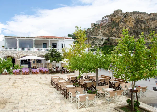 Piazza della città di Skyros Isola — Foto Stock