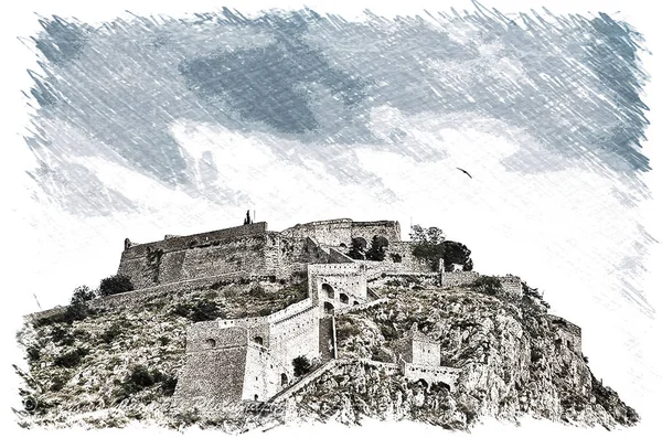 Sanatsal görüntü. Manzara Yunanistan 