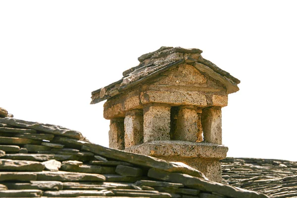 Típica chaminé de pedra grega tradicional. Epiro, Grécia . — Fotografia de Stock