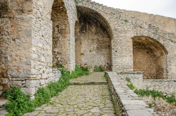 Pátio Interno Castelo Palamidi Cidade Nafplion Grécia — Fotografia de Stock