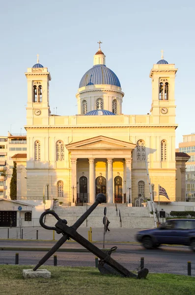 Святой Николай Пирейский Самая Большая Церковь Городе Греция — стоковое фото