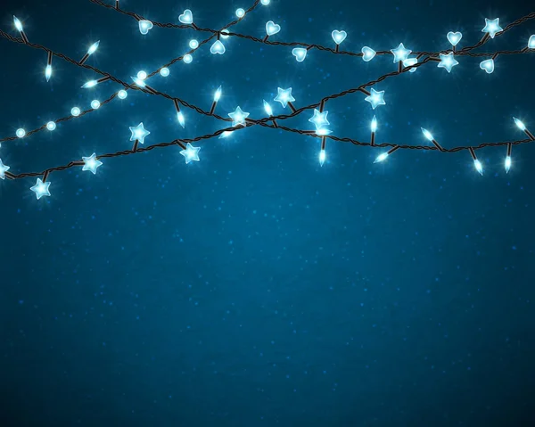 Parlayan Noel ışıkları — Stok Vektör