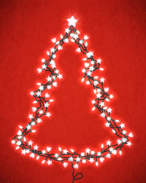 Λαμπερά Χριστουγεννιάτικα φώτα — Διανυσματικό Αρχείο