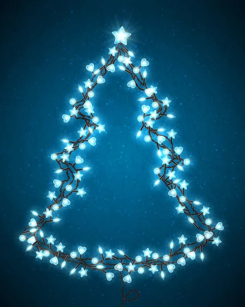 明亮的圣诞灯火 — 图库矢量图片
