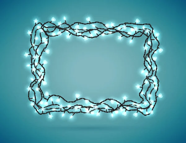 Luces de Navidad brillantes — Vector de stock