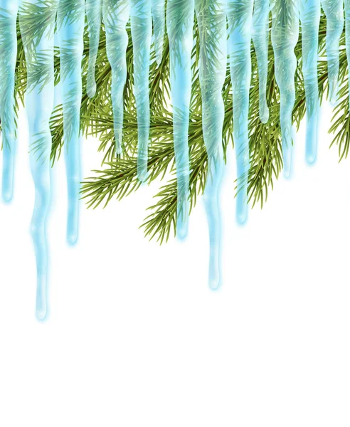 Seamles border with icicles — Stock Vector