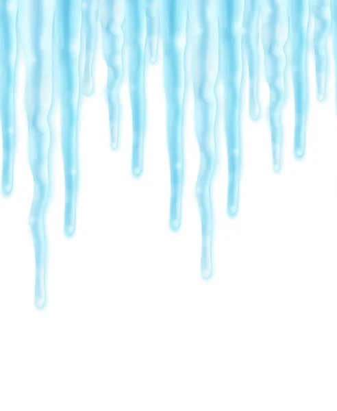 Mariscos fronteira com icicles —  Vetores de Stock