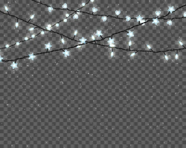 Lumières de Noël éclatantes — Image vectorielle