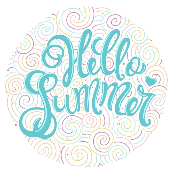 Hello summer poster — Stock Vector