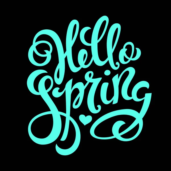 Hola cartel de primavera — Vector de stock
