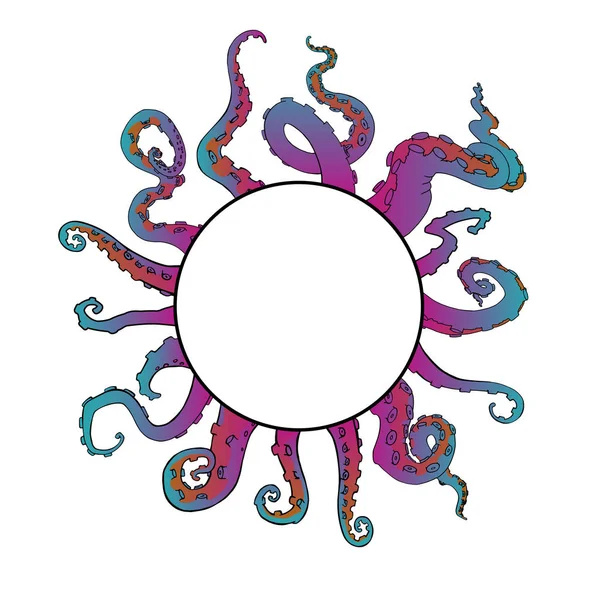 Vector sketch cartoon octopus tentacles Royalty Free Stock Vectors