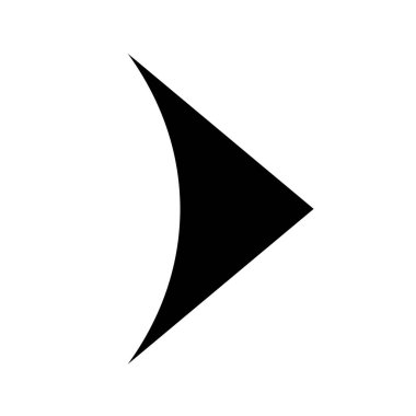 Vektör ok simgesi. Web sitesi tasarımı, logosu, uygulaması ve beyaz arkaplanda izole Ui için modaya uygun düz biçim simgesine sahip Arrow Black vektörü