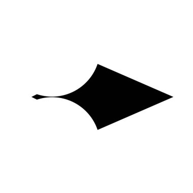 Vektör ok simgesi. Web sitesi tasarımı, logosu, uygulaması ve beyaz arkaplanda izole Ui için modaya uygun düz biçim simgesine sahip Arrow Black vektörü