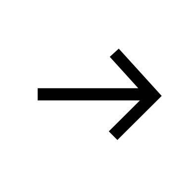 Vektör ok simgesi. Web sitesi tasarımı, logosu, uygulaması ve beyaz arkaplanda izole Ui için modaya uygun düz biçim simgesine sahip Arrow Black vektörü