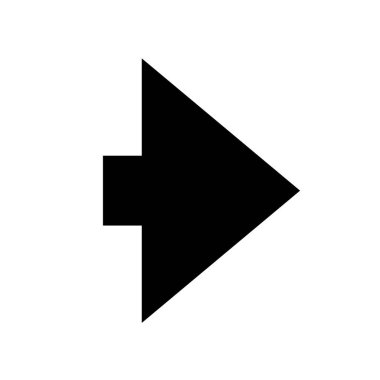 Vektör ok simgesi. Web sitesi tasarımı, logosu, uygulaması ve beyaz arkaplanda izole Ui için modaya uygun düz biçim simgesine sahip Arrow Black vektörü