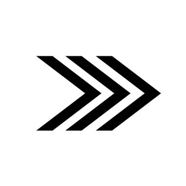 Vektör ok simgesi. Web sitesi tasarımı, logosu, uygulaması ve beyaz arkaplanda izole Ui için modaya uygun düz biçim simgesine sahip Arrow Black vektörü