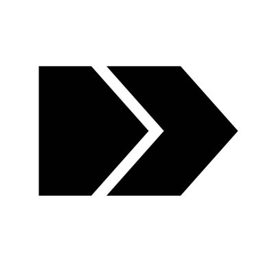 Vektör ok simgesi. Web sitesi tasarımı, logosu, uygulaması ve beyaz arkaplanda izole Ui için modaya uygun düz biçim simgesine sahip Arrow Black vektörü