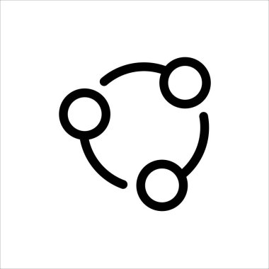 Web sitesi tasarımı, logosu, uygulaması, beyaz arkaplanda Ui izole edilmiş modaya uygun düz çizgi biçimi simgesi ile simgeyi paylaş. Vektör illüstrasyonu 10