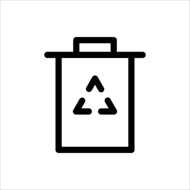Çöp kutusu simgesi. Web sitesi tasarımı, logosu, uygulaması, beyaz arkaplanda Ui izole edilmiş modaya uygun düz biçim simgesi ile silme veya kaldırma sembolü. Vektör illüstrasyonu 10