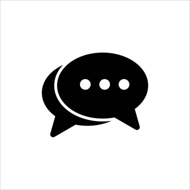 Konuşma baloncuğu ikonu. Web sitesi tasarımı, logosu, uygulaması ve Ui beyaz arkaplanda izole edilmiş durumda. Vektör illüstrasyonu 10