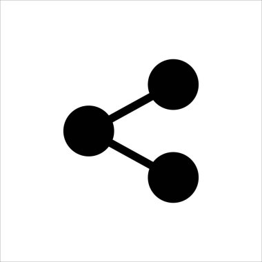 Web sitesi tasarımı, logosu, uygulaması, beyaz arkaplanda Ui izole edilmiş modaya uygun düz biçim simgesi ile simgeyi paylaş. Vektör illüstrasyonu 10