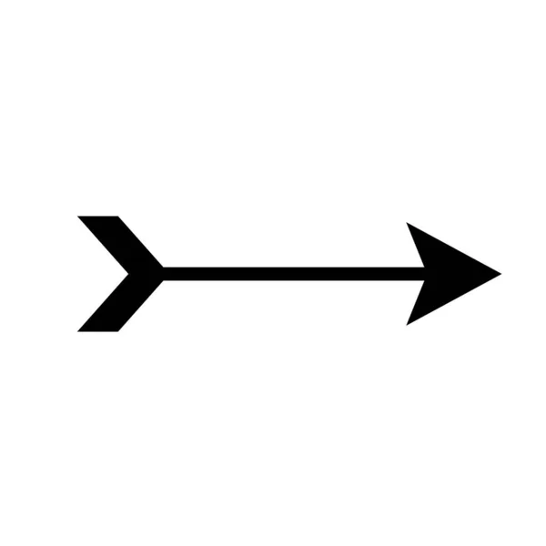 Icono Flecha Vectorial Flecha Negro Vector Con Icono Estilo Plano — Vector de stock