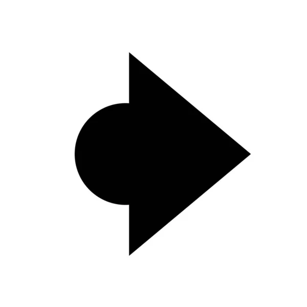Icono Flecha Vectorial Flecha Negro Vector Con Icono Estilo Plano — Vector de stock
