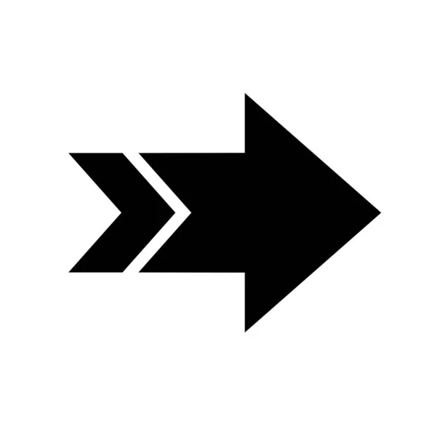 Vector Pijl Pictogram Arrow Black Vector Met Trendy Platte Stijl — Stockvector