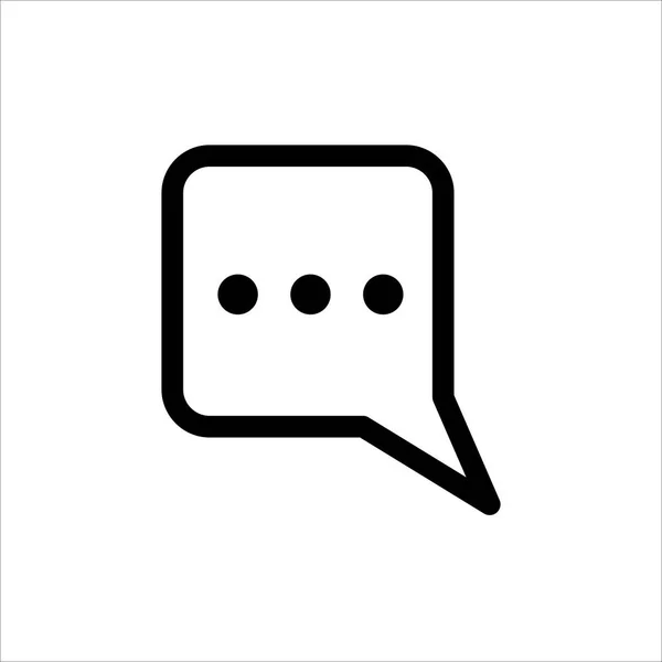 Chat Ícone Bolha Fala Símbolo Comentário Mensagem Com Ícone Estilo —  Vetores de Stock