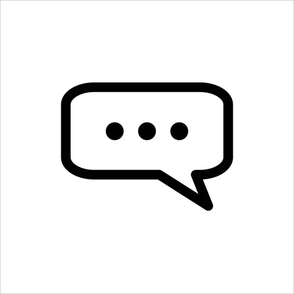 Chat Speech Bubble Icono Símbolo Comentario Mensaje Con Icono Estilo — Vector de stock