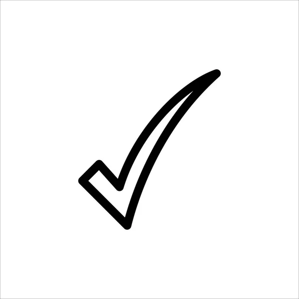 Vector Vink Mark Icoon Aan Symbool Van Checklist Goedkeuring Bevestigen — Stockvector