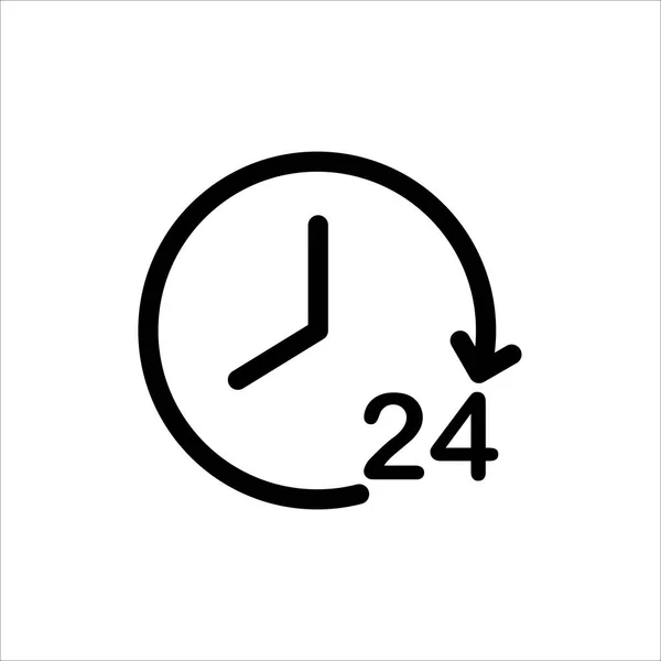 時計のアイコン ウェブ アプリ Uiデザインのためのトレンディーなフラットラインスタイルアイコンと時間のシンボル 白地に隔離されてる ベクターイラストEps — ストックベクタ