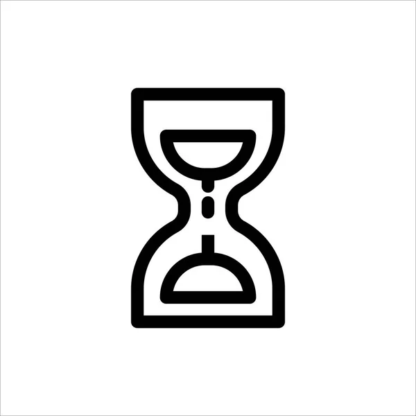 Ícone Relógio Símbolo Tempo Com Ícone Estilo Linha Plana Moda — Vetor de Stock