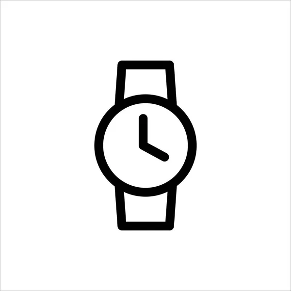 Clock Icon Symbol Time Trendy Flat Line Style Icon Web — Stock Vector