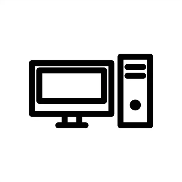 Computer Icon Symbol Gadget Device Trendy Flat Line Style Icon — Stock Vector
