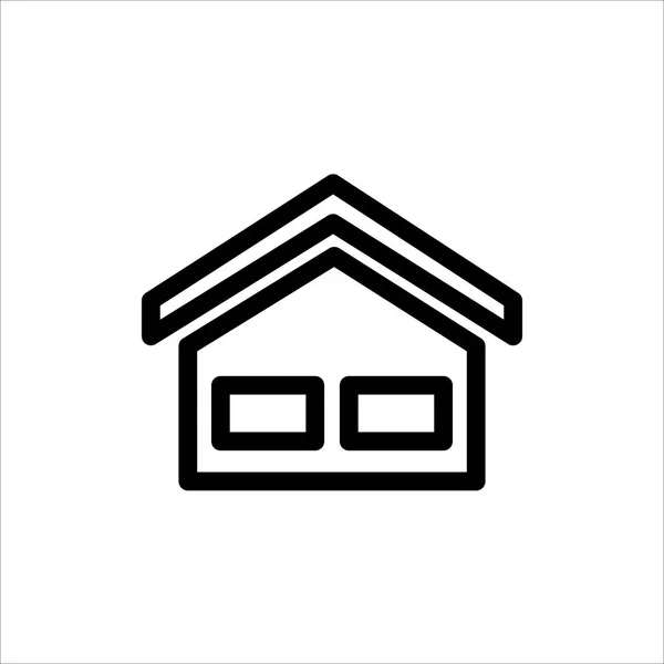 Vector Thuis Icoon Symbool Van Huis Gebouw Met Trendy Flat — Stockvector