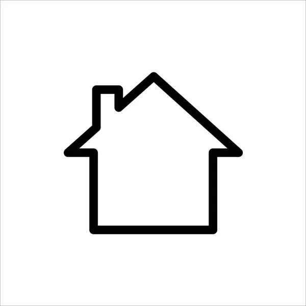 Ícone Casa Vetorial Símbolo Casa Edifício Com Ícone Estilo Plano —  Vetores de Stock